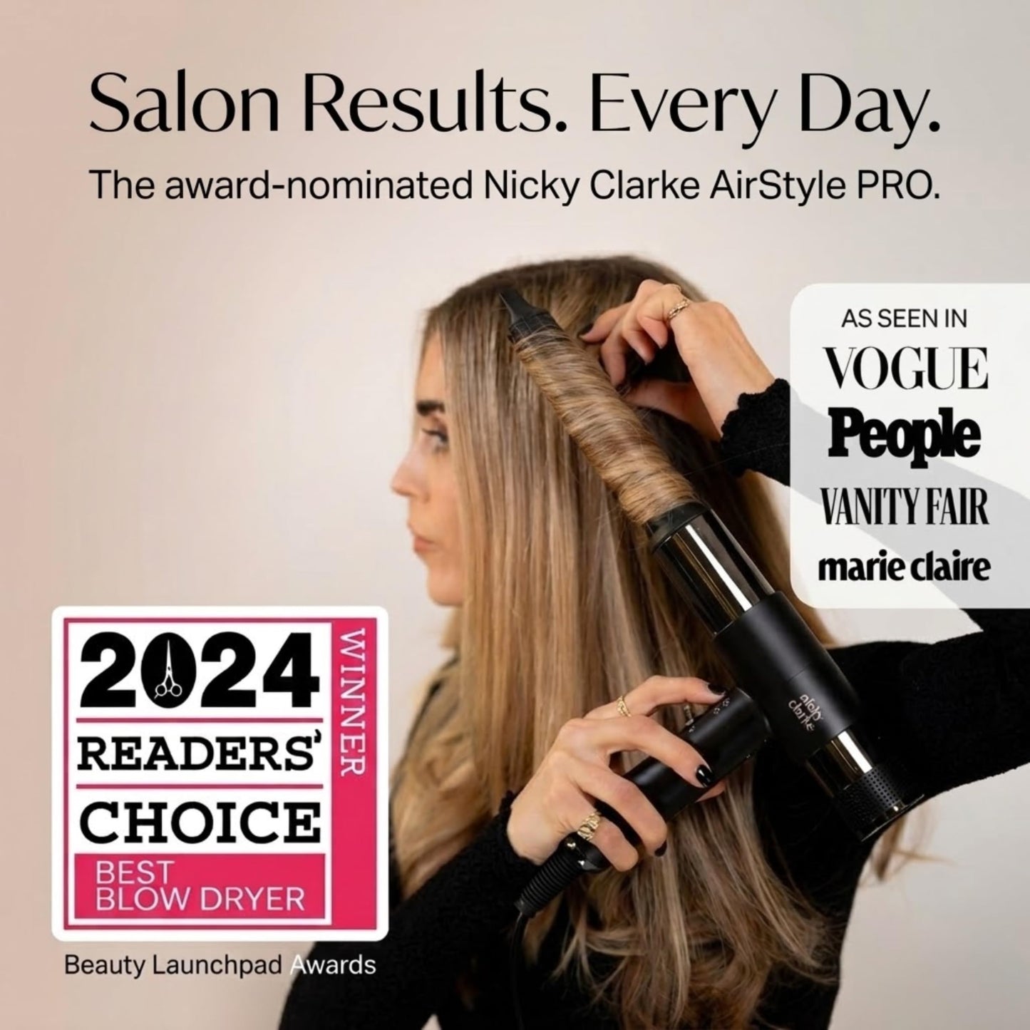 Nicky Clarke AirStyle PRO - BESTSELLER - Infrared & Ionic Hair Dryer and Styler - Blowouts in Minutes
